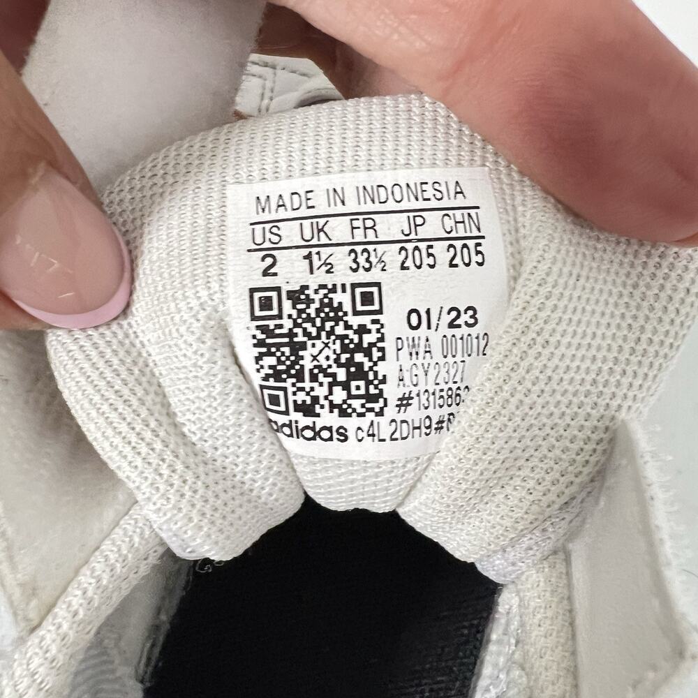 Adidas Children's Girls Grand Court 2.0 - Cloud White/Iridescent Size 2 - Picture 11 of 11
